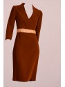 VESTIDO TRUJILLO CORTO MARRON    VICKY MARTIN BERROCAL