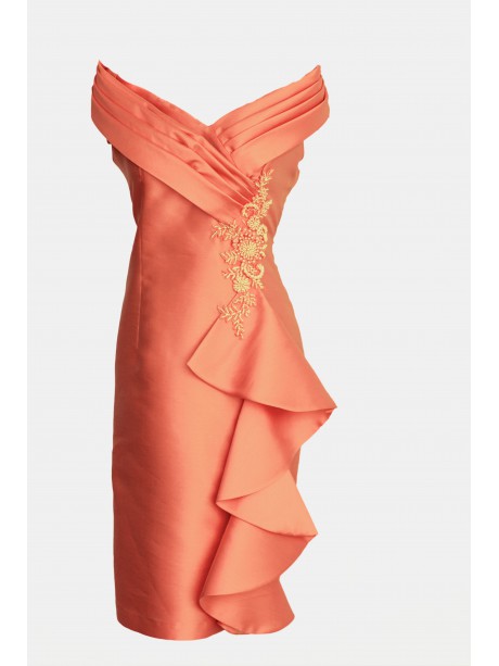 VESTIDO SALLY CORTO NARANJA    ESTHEFAN