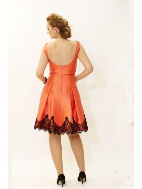 VESTIDO BEDAR CORTO NARANJA   NACHO BUENO