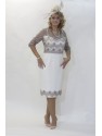 VESTIDO CON CHAQUETA PATRICIA  BLANCO CORTO   BLANCO CORTO