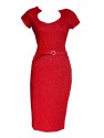 VESTIDO ANNE  ROJO MIDI NURIBEL