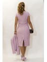 CONJUNTO DE VESTIDO Y CHAQUETA  MIDI ROSA NUDE  CABOTINE