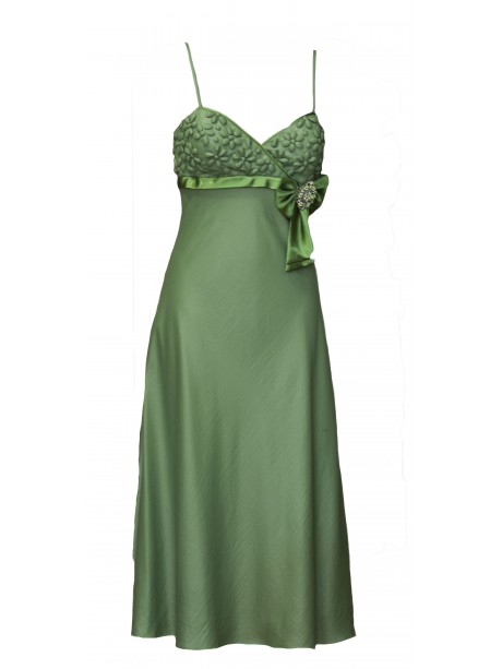 VESTIDO GISELE  MIDI VERDE 