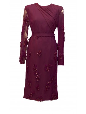 VESTIDO KIRON MIDI MORADO  VICTORIA