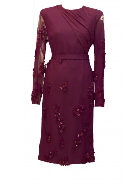 VESTIDO KIRON MIDI MORADO  VICTORIA