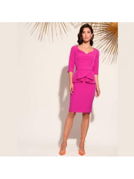 VESTIDO MIDI ROSA   ROLE MOLE