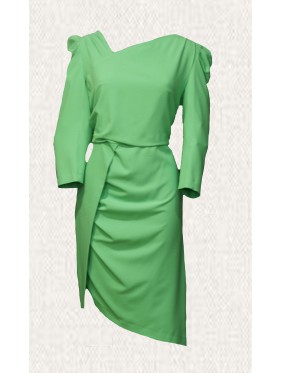 VESTIDO MEXICO MIDI VERDE MENTA NURIBEL