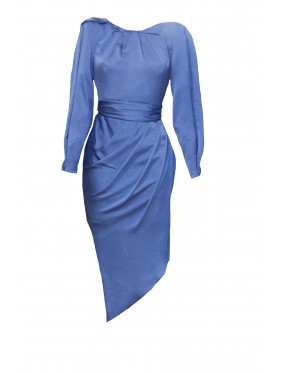 VESTIDO GAIA MIDI AZUL  NURIBEL