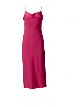 VESTIDO AZALEA  MIDI FUCSIA  NATIVIDAD JIMENEZ