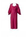 VESTIDO AZALEA  MIDI FUCSIA  NATIVIDAD JIMENEZ